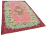 Oyma Pembe Pamuk Üzerine Yün El Dokuma Kilim-166x272 - Görsel 2