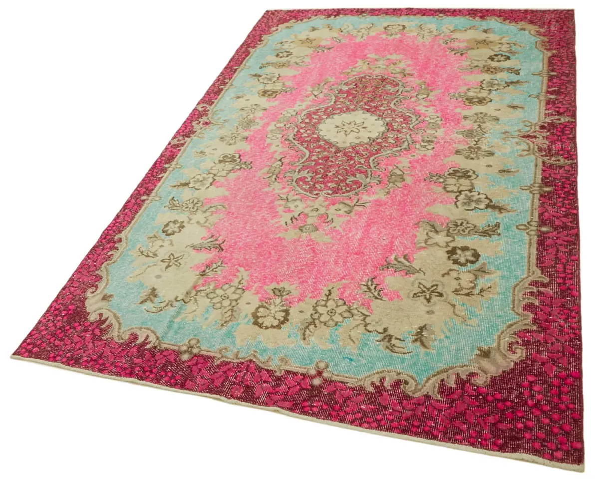 Oyma Pembe Pamuk Üzerine Yün El Dokuma Kilim-166x272 - Görsel 3
