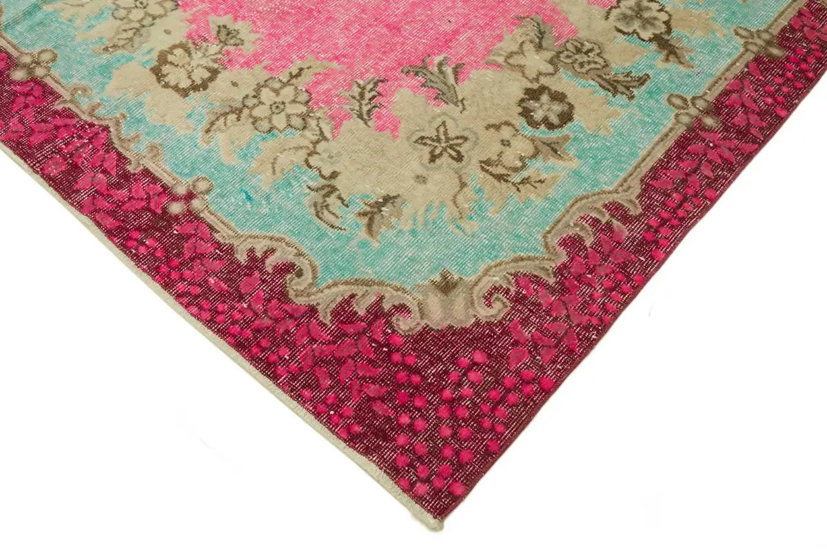 Oyma Pembe Pamuk Üzerine Yün El Dokuma Kilim-166x272 - Görsel 4