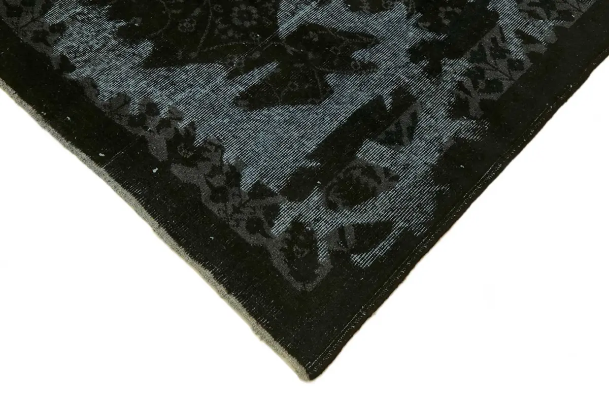 Oyma Siyah Pamuk Üzerine Yün El Dokuma Kilim-205x315 - Görsel 4