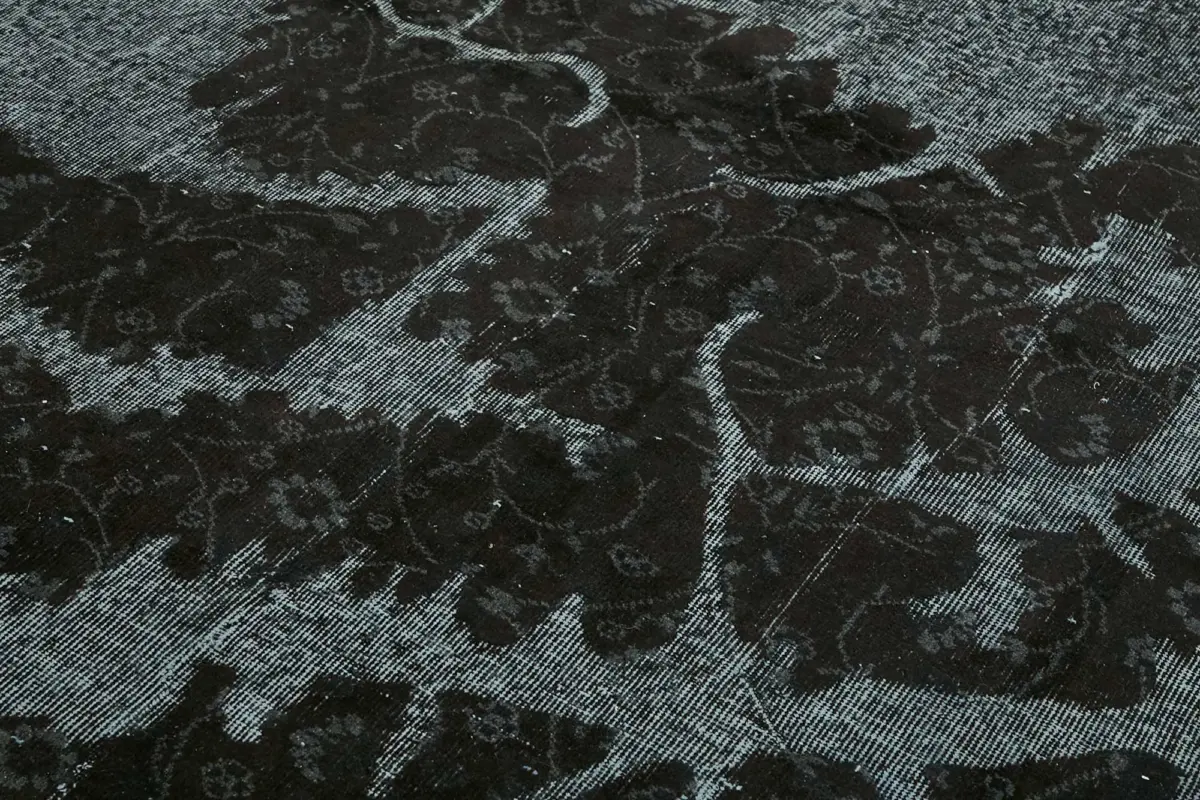 Oyma Siyah Pamuk Üzerine Yün El Dokuma Kilim-205x315 - Görsel 5