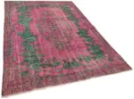 Oyma Pembe Pamuk Üzerine Yün El Dokuma Kilim-183x280 - Görsel 2
