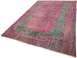 Oyma Pembe Pamuk Üzerine Yün El Dokuma Kilim-183x280 - Görsel 3
