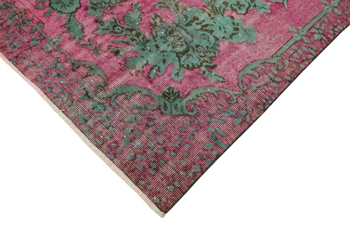 Oyma Pembe Pamuk Üzerine Yün El Dokuma Kilim-183x280 - Görsel 4