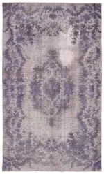 Oyma Mor Pamuk Üzerine Yün El Dokuma Kilim-183x310