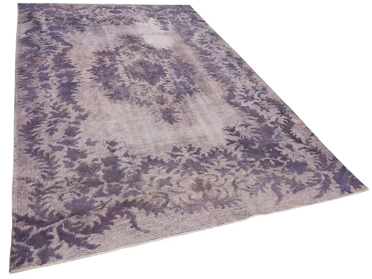 Oyma Mor Pamuk Üzerine Yün El Dokuma Kilim-183x310 - Görsel 2