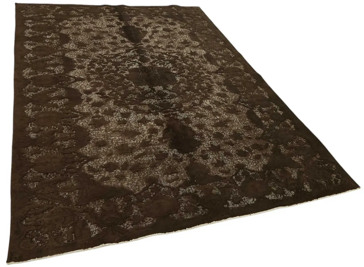 Oyma Kahverengi Pamuk Üzerine Yün El Dokuma Kilim-168x264 - Görsel 2