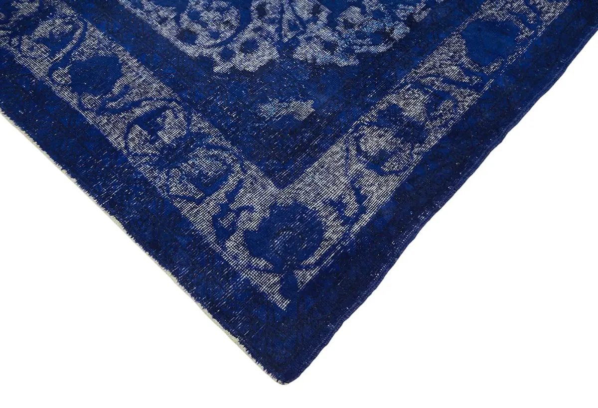 Oyma Mavi Pamuk Üzerine Yün El Dokuma Kilim-210x315 - Görsel 4