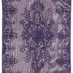 Oyma Mor Pamuk Üzerine Yün El Dokuma Kilim-207x324