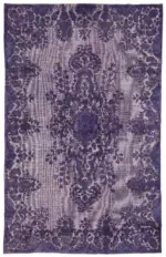 Oyma Mor Pamuk Üzerine Yün El Dokuma Kilim-207x324