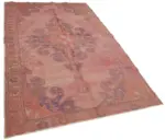 Oyma Pembe Pamuk Üzerine Yün El Dokuma Kilim-138x236 - Görsel 2