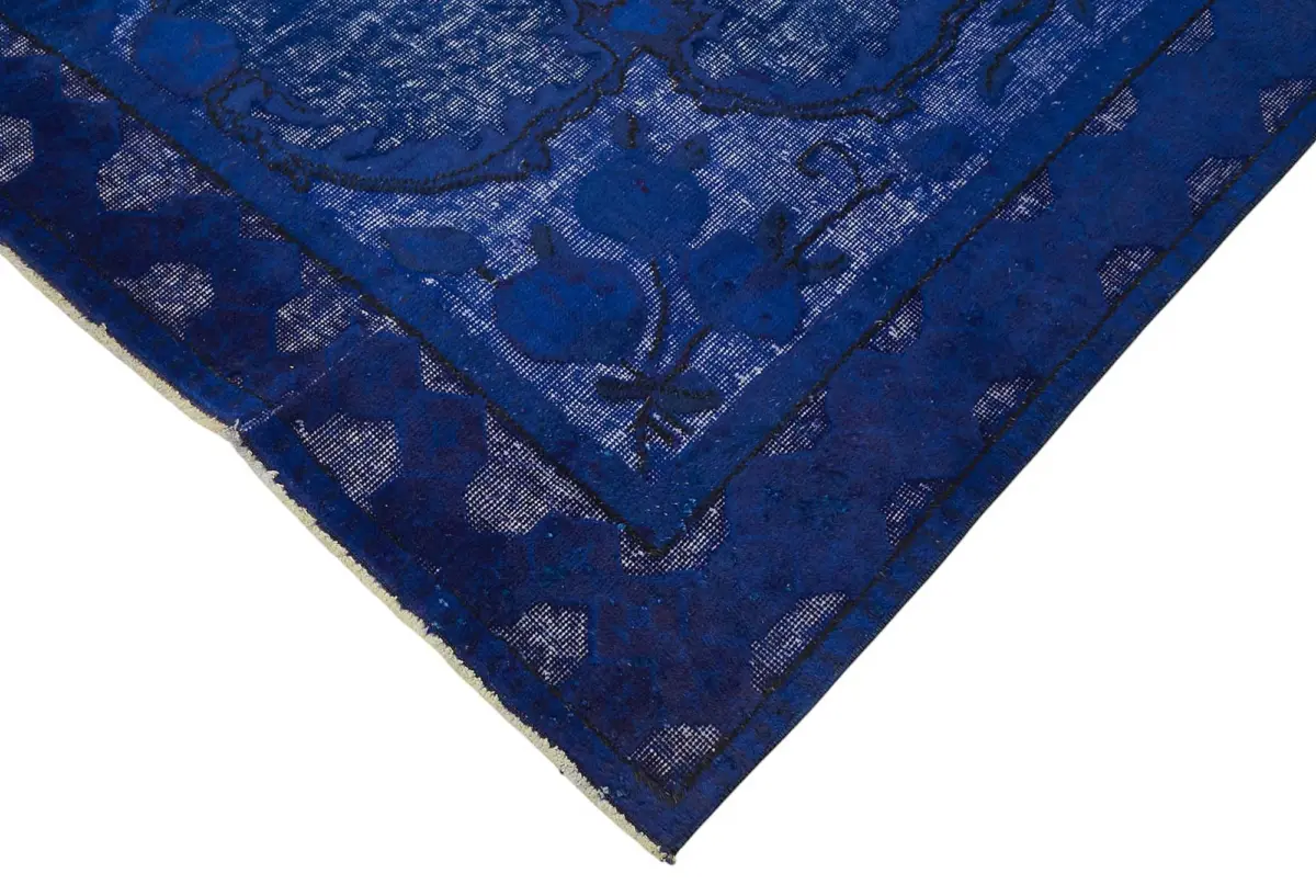 Oyma Mavi Pamuk Üzerine Yün El Dokuma Kilim-210x335 - Görsel 4