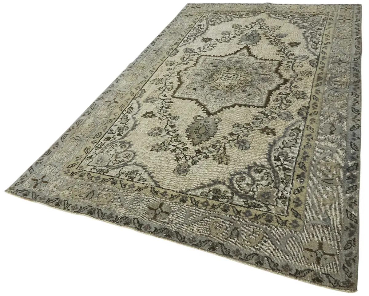 Oyma Gri Pamuk Üzerine Yün El Dokuma Kilim-167x291 - Görsel 3