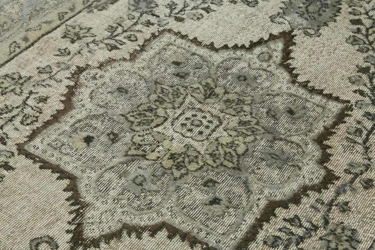Oyma Gri Pamuk Üzerine Yün El Dokuma Kilim-167x291 - Görsel 5