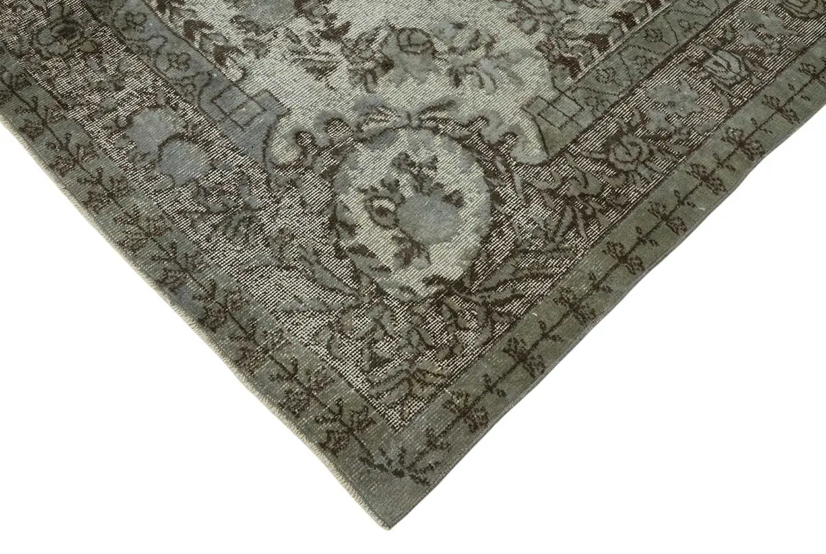 Oyma Gri Pamuk Üzerine Yün El Dokuma Kilim-194x281 - Görsel 4