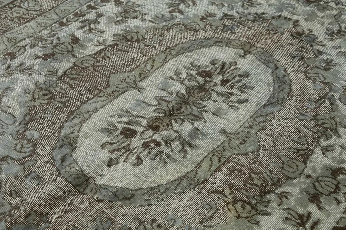 Oyma Gri Pamuk Üzerine Yün El Dokuma Kilim-194x281 - Görsel 5