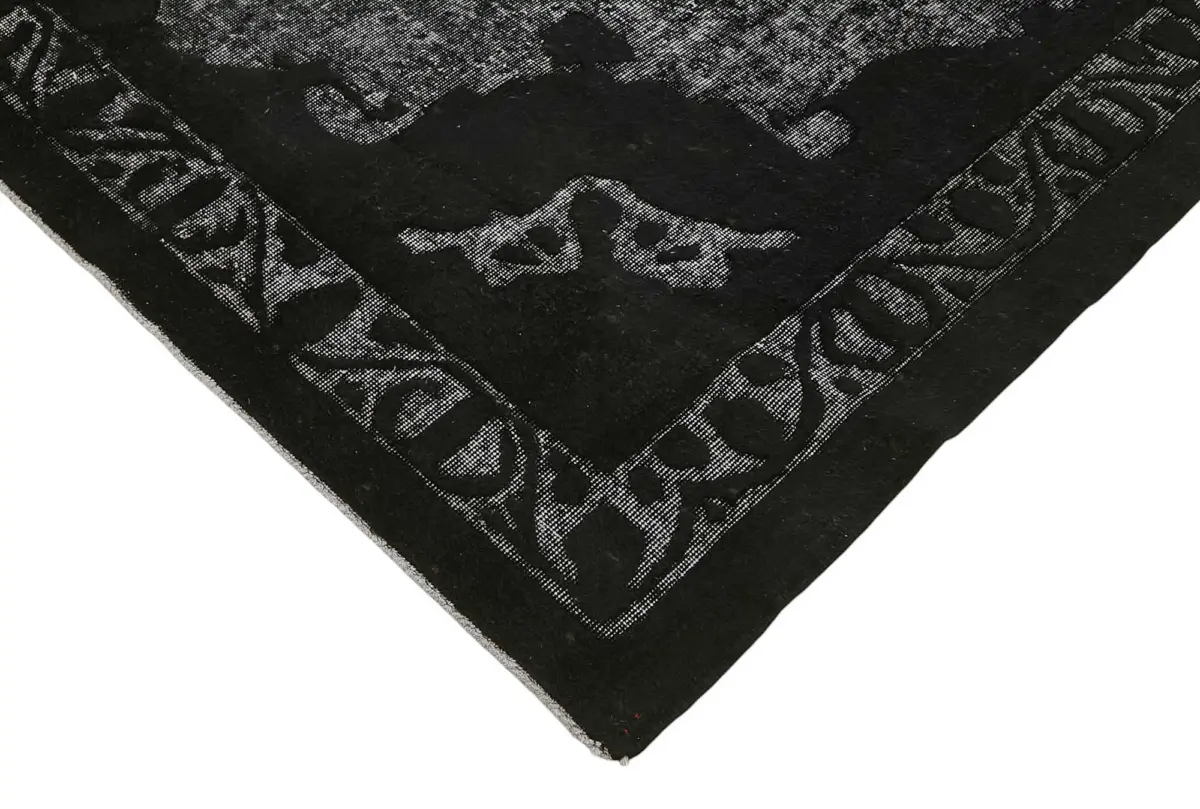 Oyma Siyah Pamuk Üzerine Yün El Dokuma Kilim-210x299 - Görsel 4