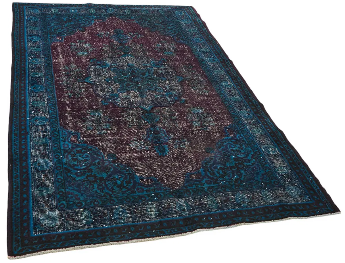 Oyma Mavi Pamuk Üzerine Yün El Dokuma Kilim-148x230 - Görsel 2