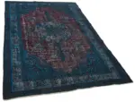 Oyma Mavi Pamuk Üzerine Yün El Dokuma Kilim-148x230 - Görsel 2