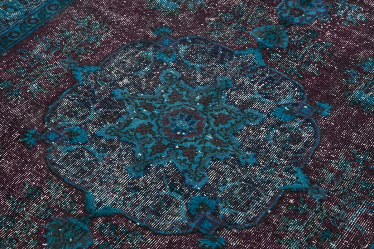 Oyma Mavi Pamuk Üzerine Yün El Dokuma Kilim-148x230 - Görsel 5