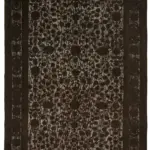 Oyma Kahverengi Pamuk Üzerine Yün El Dokuma Kilim-198x286