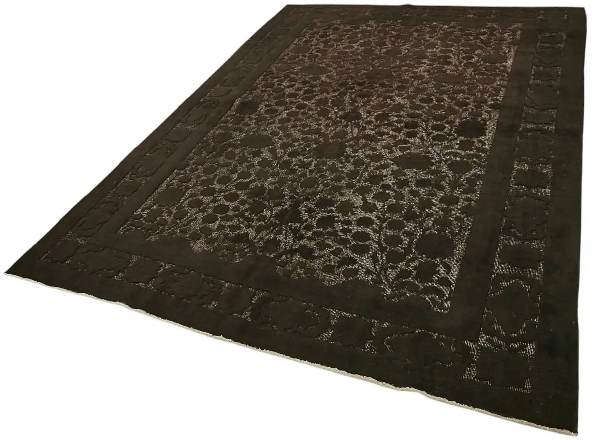 Oyma Kahverengi Pamuk Üzerine Yün El Dokuma Kilim-198x286 - Görsel 3