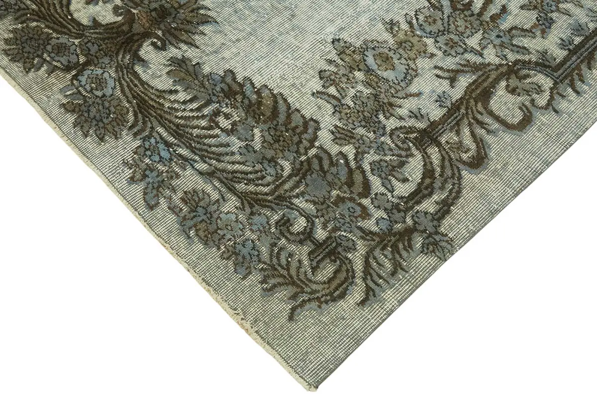 Oyma Gri Pamuk Üzerine Yün El Dokuma Kilim-153x240 - Görsel 4