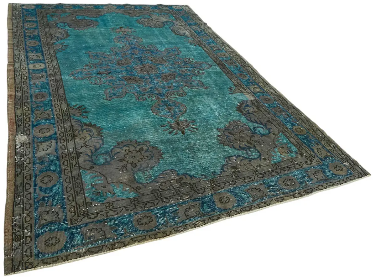 Oyma Mavi Pamuk Üzerine Yün El Dokuma Kilim-213x330 - Görsel 2