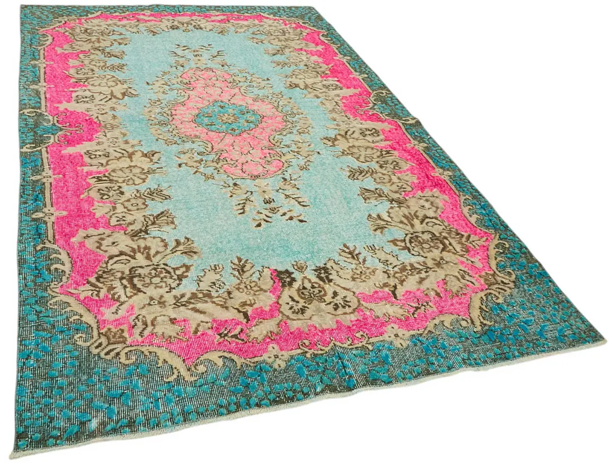 Oyma Mavi Pamuk Üzerine Yün El Dokuma Kilim-164x274 - Görsel 2