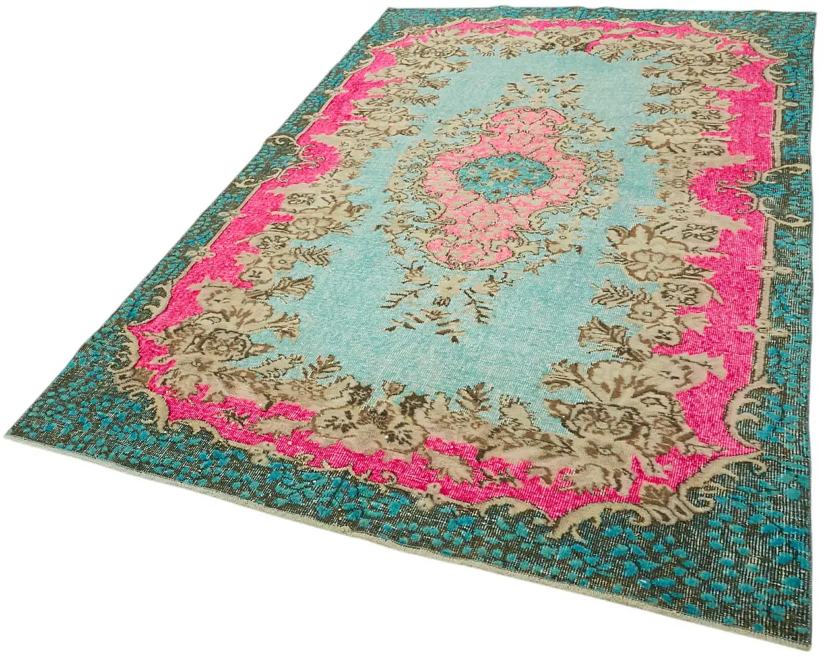 Oyma Mavi Pamuk Üzerine Yün El Dokuma Kilim-164x274 - Görsel 3