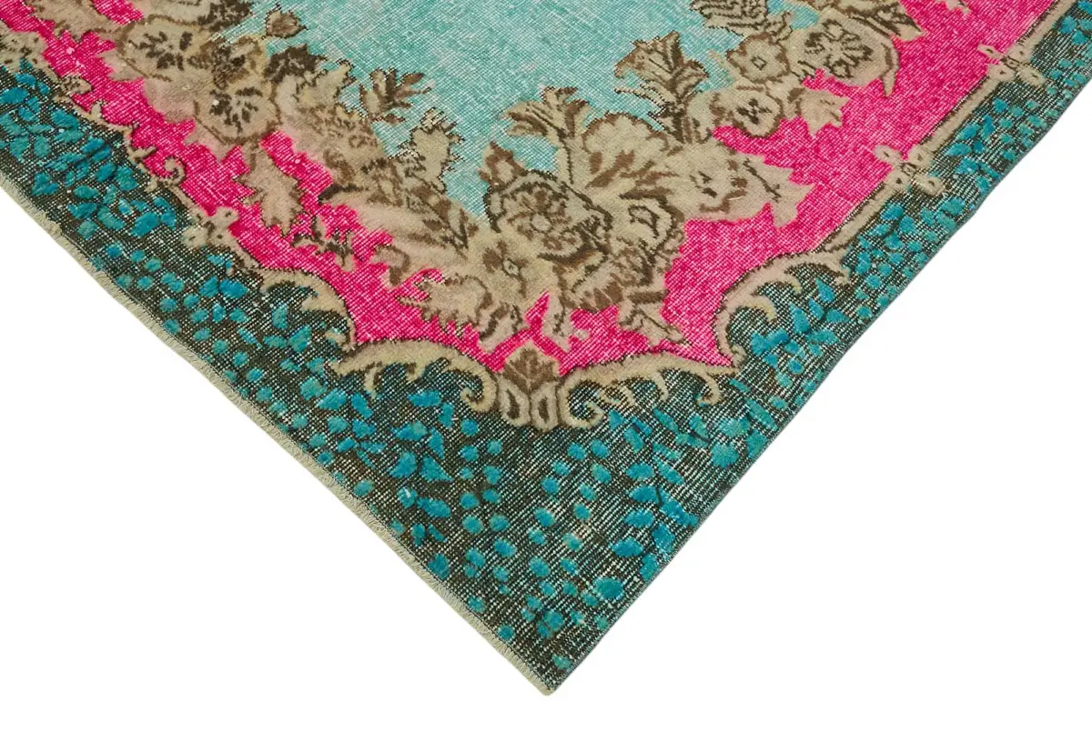 Oyma Mavi Pamuk Üzerine Yün El Dokuma Kilim-164x274 - Görsel 4