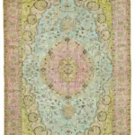 Oyma Multi Pamuk Üzerine Yün El Dokuma Kilim-185x283