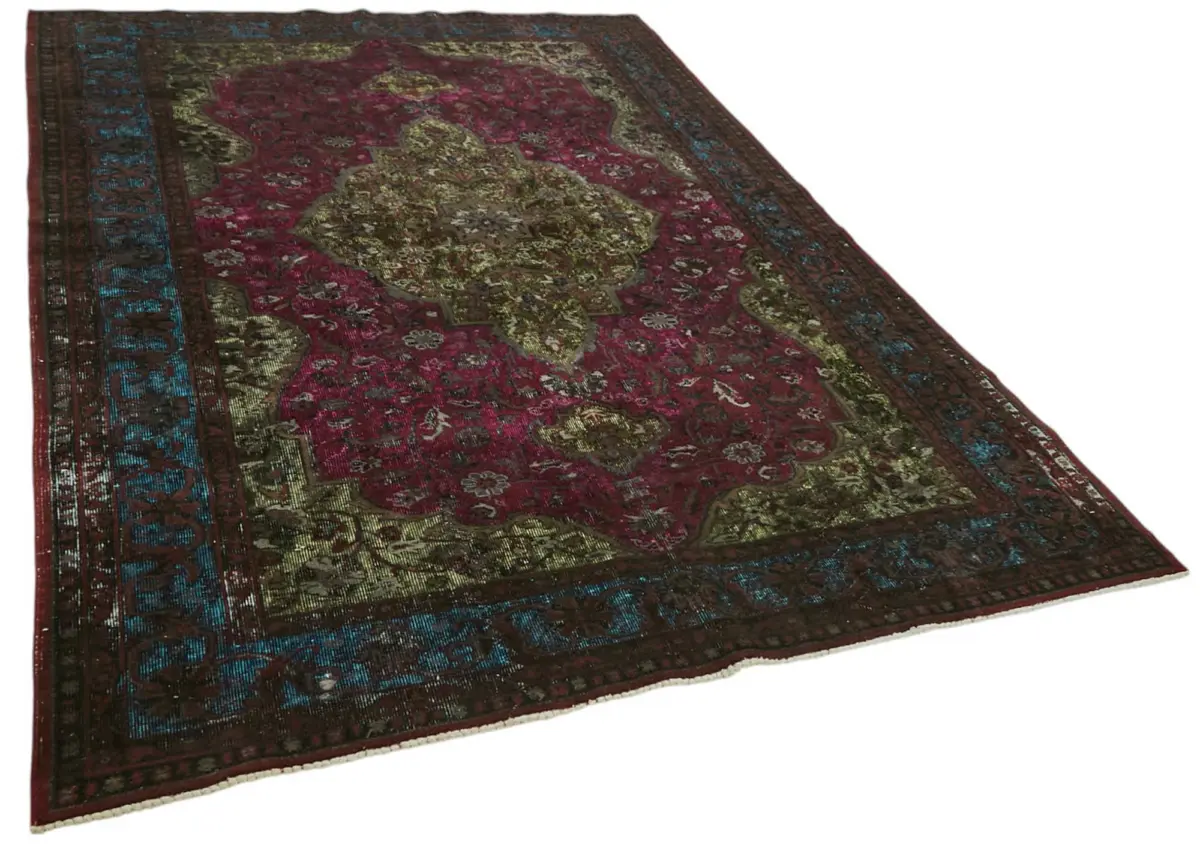 Oyma Multi Pamuk Üzerine Yün El Dokuma Kilim-200x300 - Görsel 2