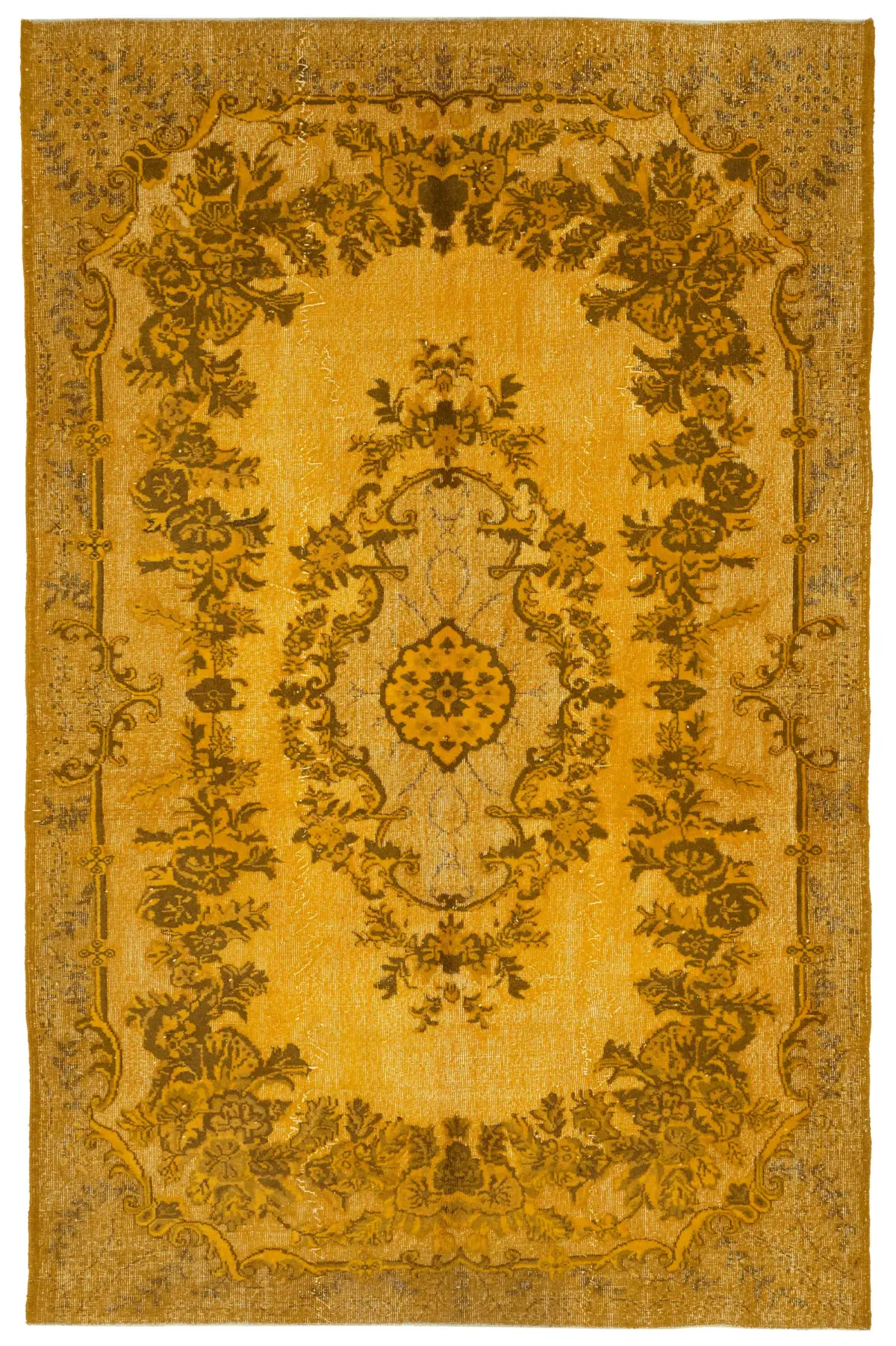 Rc_46962_0_Yellow_Hi_Low_Pile_Overdyed_Rugs