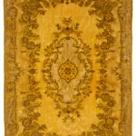 Oyma Sarı Pamuk Üzerine Yün El Dokuma Kilim-200x310