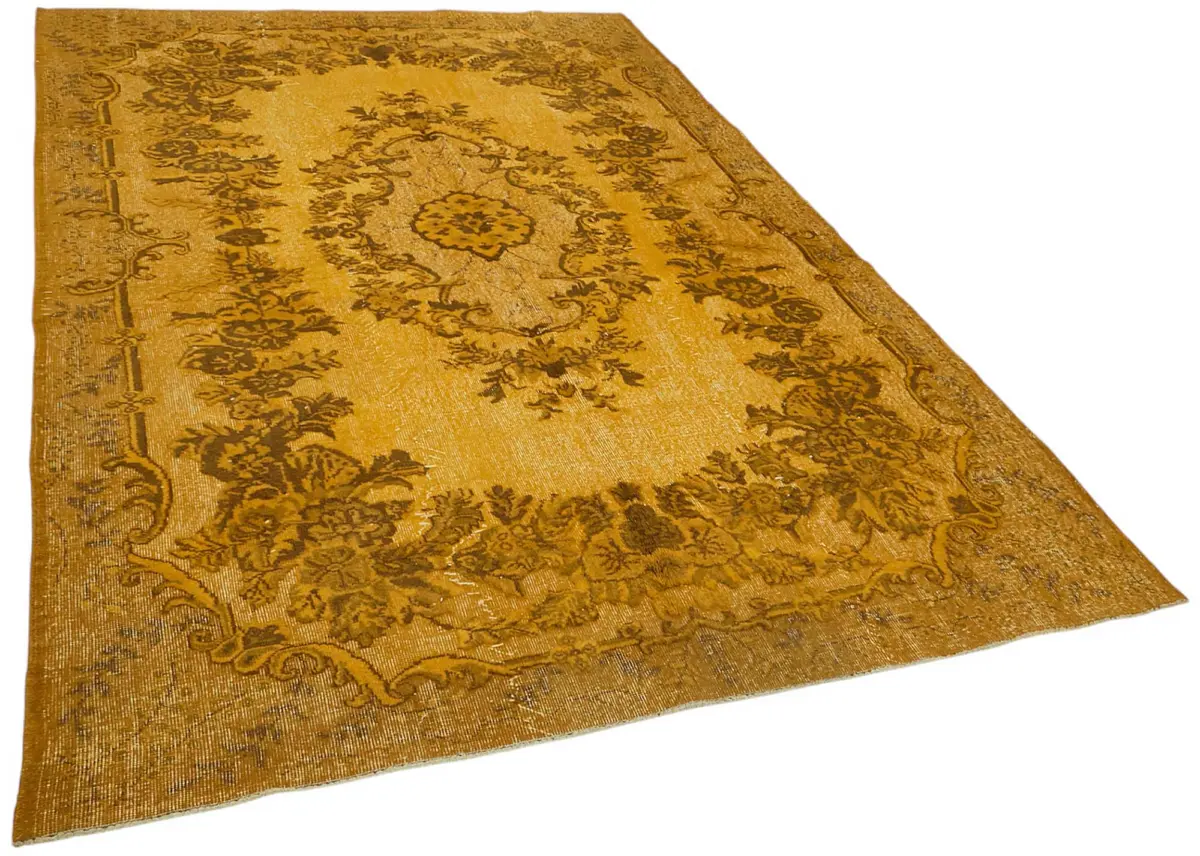 Oyma Sarı Pamuk Üzerine Yün El Dokuma Kilim-200x310 - Görsel 2