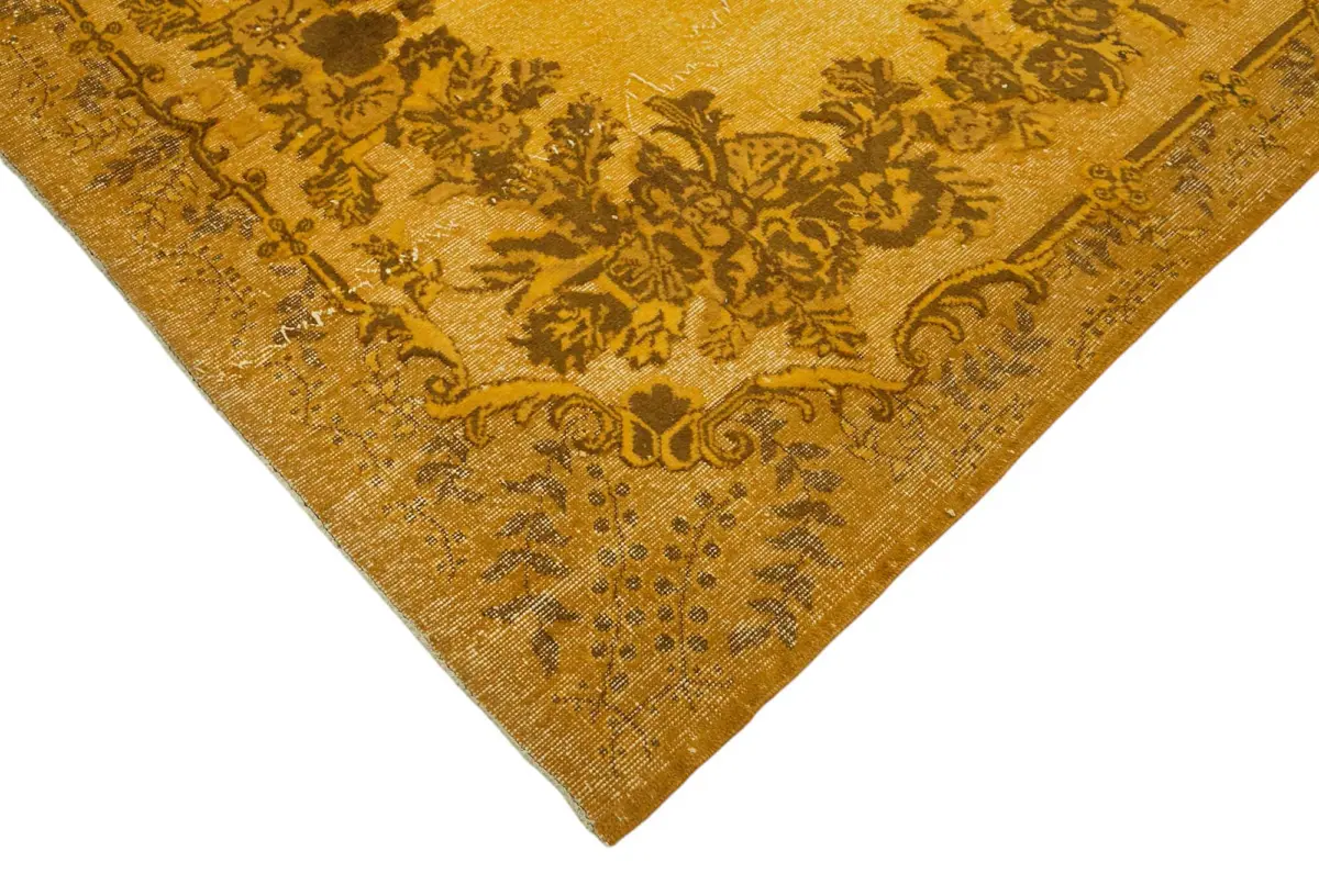 Oyma Sarı Pamuk Üzerine Yün El Dokuma Kilim-200x310 - Görsel 4