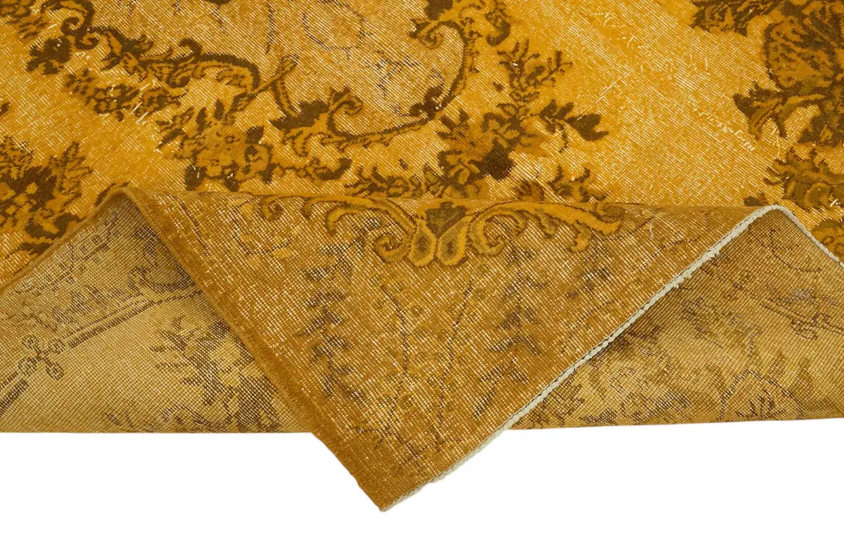 Oyma Sarı Pamuk Üzerine Yün El Dokuma Kilim-200x310 - Görsel 6