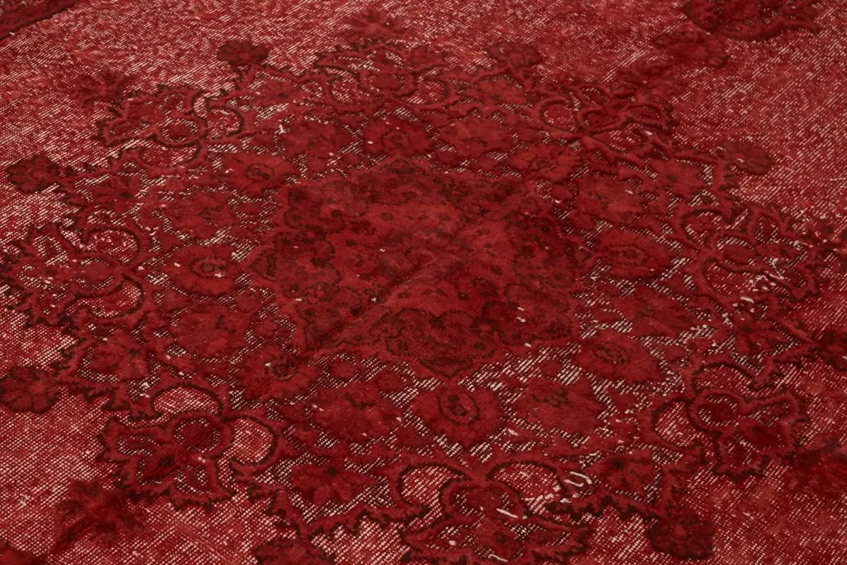 Oyma Kırmızı Pamuk Üzerine Yün El Dokuma Kilim-208x335 - Görsel 5