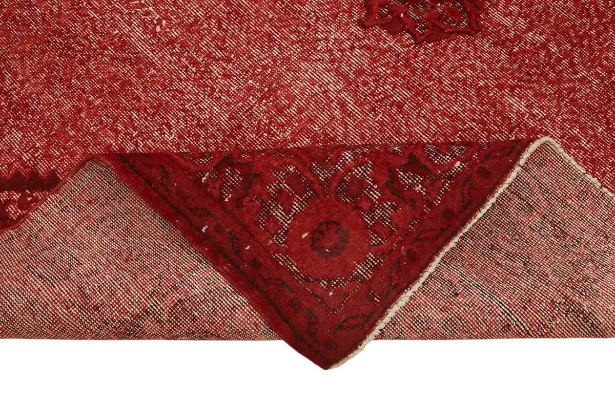Oyma Kırmızı Pamuk Üzerine Yün El Dokuma Kilim-208x335 - Görsel 6