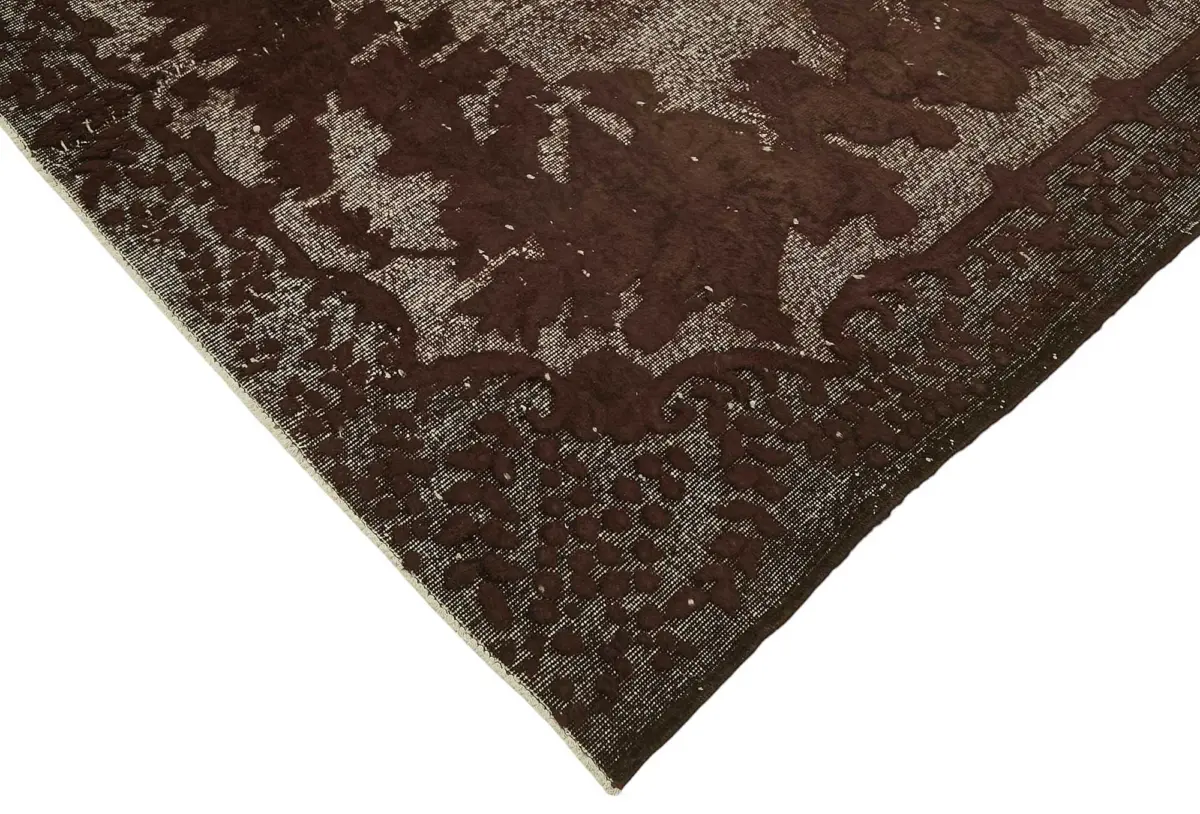 Oyma Kahverengi Pamuk Üzerine Yün El Dokuma Kilim-209x303 - Görsel 4