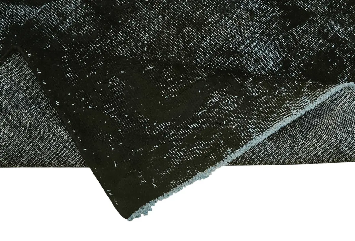 Oyma Siyah Pamuk Üzerine Yün El Dokuma Kilim-145x244 - Görsel 6