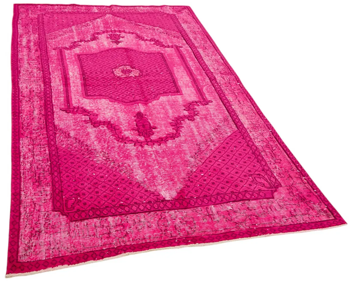 Oyma Pembe Pamuk Üzerine Yün El Dokuma Kilim-143x280 - Görsel 2