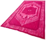 Oyma Pembe Pamuk Üzerine Yün El Dokuma Kilim-143x280 - Görsel 3