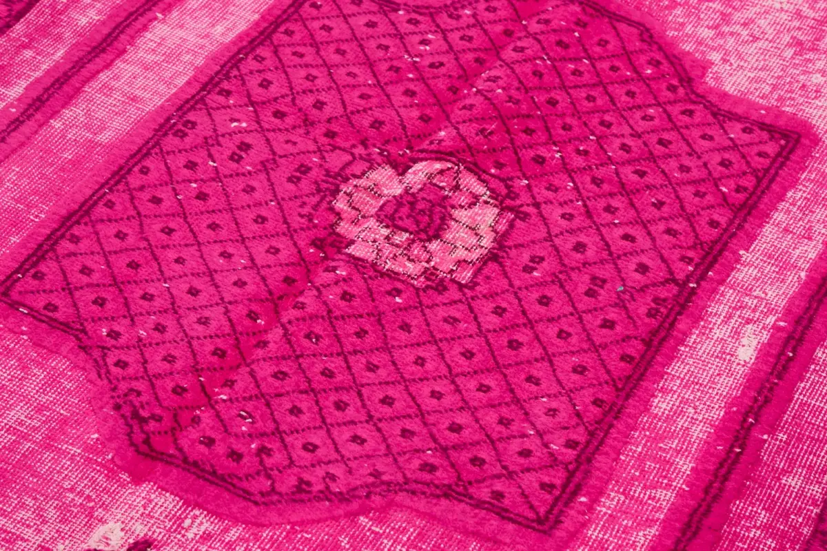 Oyma Pembe Pamuk Üzerine Yün El Dokuma Kilim-143x280 - Görsel 5