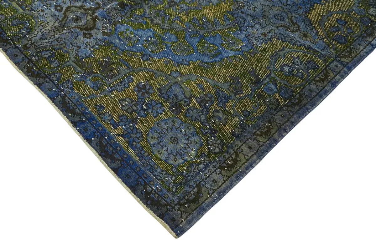 Oyma Mavi Pamuk Üzerine Yün El Dokuma Kilim-192x310 - Görsel 4