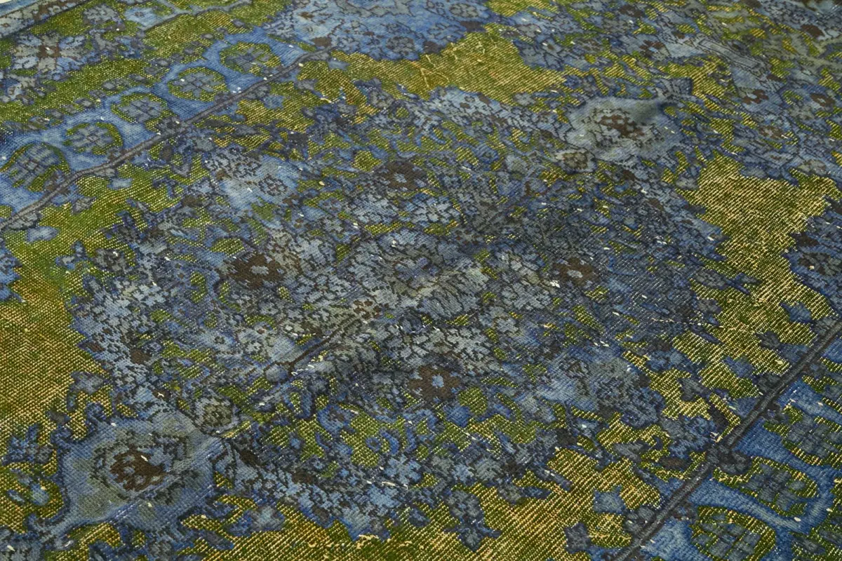 Oyma Mavi Pamuk Üzerine Yün El Dokuma Kilim-192x310 - Görsel 5