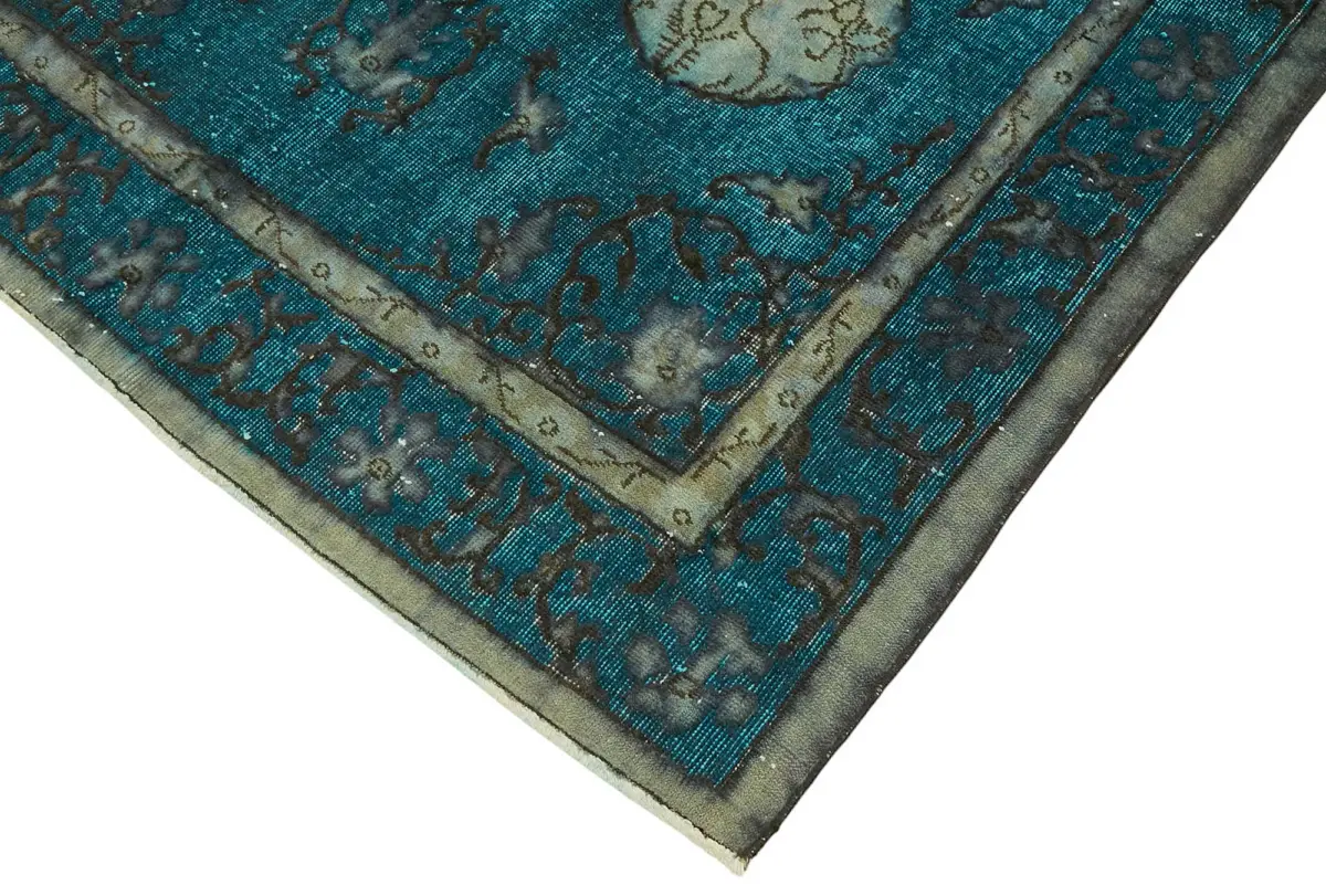 Oyma Mavi Pamuk Üzerine Yün El Dokuma Kilim-148x248 - Görsel 4