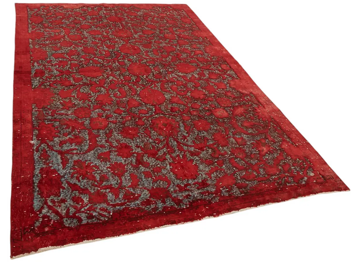 Oyma Kırmızı Pamuk Üzerine Yün El Dokuma Kilim-171x286 - Görsel 2