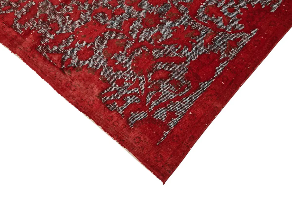 Oyma Kırmızı Pamuk Üzerine Yün El Dokuma Kilim-171x286 - Görsel 4